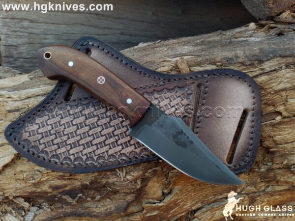 Traditional Cowboy Western Knife With Sheath, Best Ranch Knife For Hunting, Skinning & Camping.