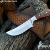 Handmade Cowboy Knife with 440C Steel Blade and Pinecone Handle – HG Knives.