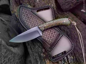 Custom cowboy knife handmade 5160 steel drop point blade